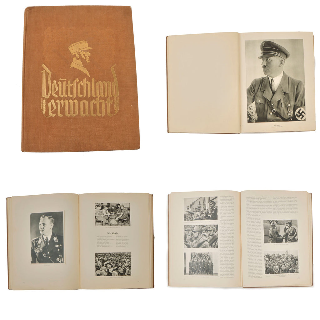 Original German WWII "Deutschland erwacht" NSDAP Cigarette Card Album with Replaced Röhm Picture and Intact Foldout Picture Original Items