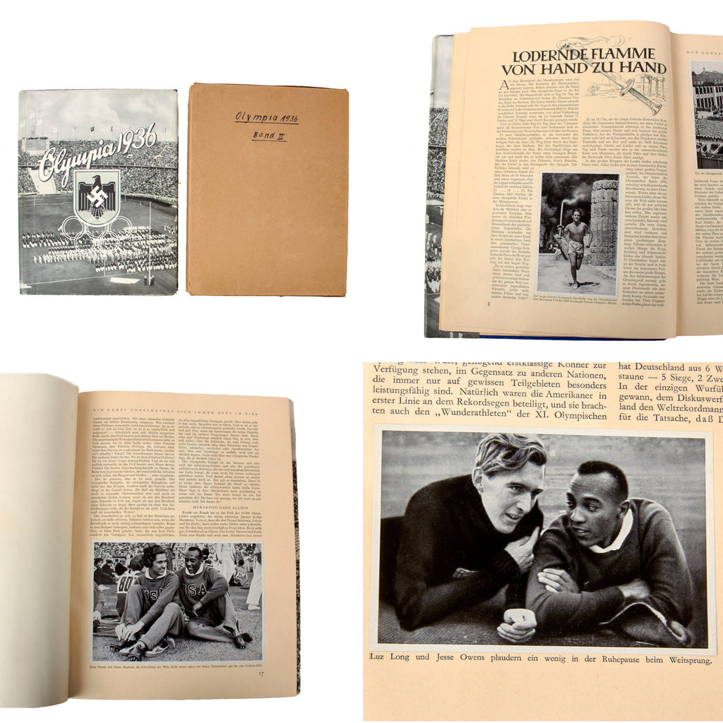 Original German Pre WWII 1936 Summer Olympics Volume 2 Cigarette Card Album in Original Box - All Cards Present Original Items