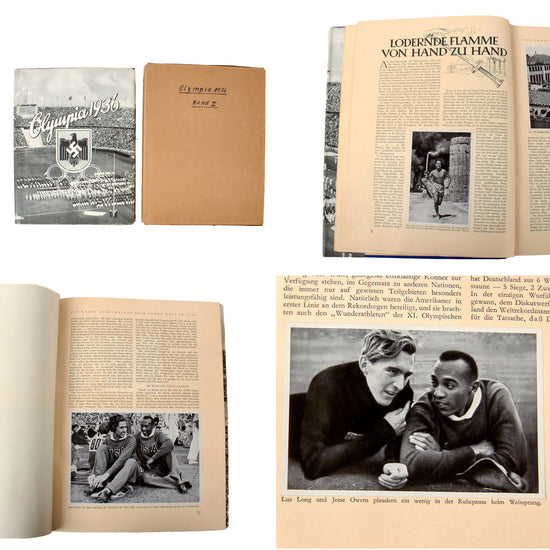 Original German Pre WWII 1936 Summer Olympics Volume 2 Cigarette Card Album in Original Box - All Cards Present Original Items