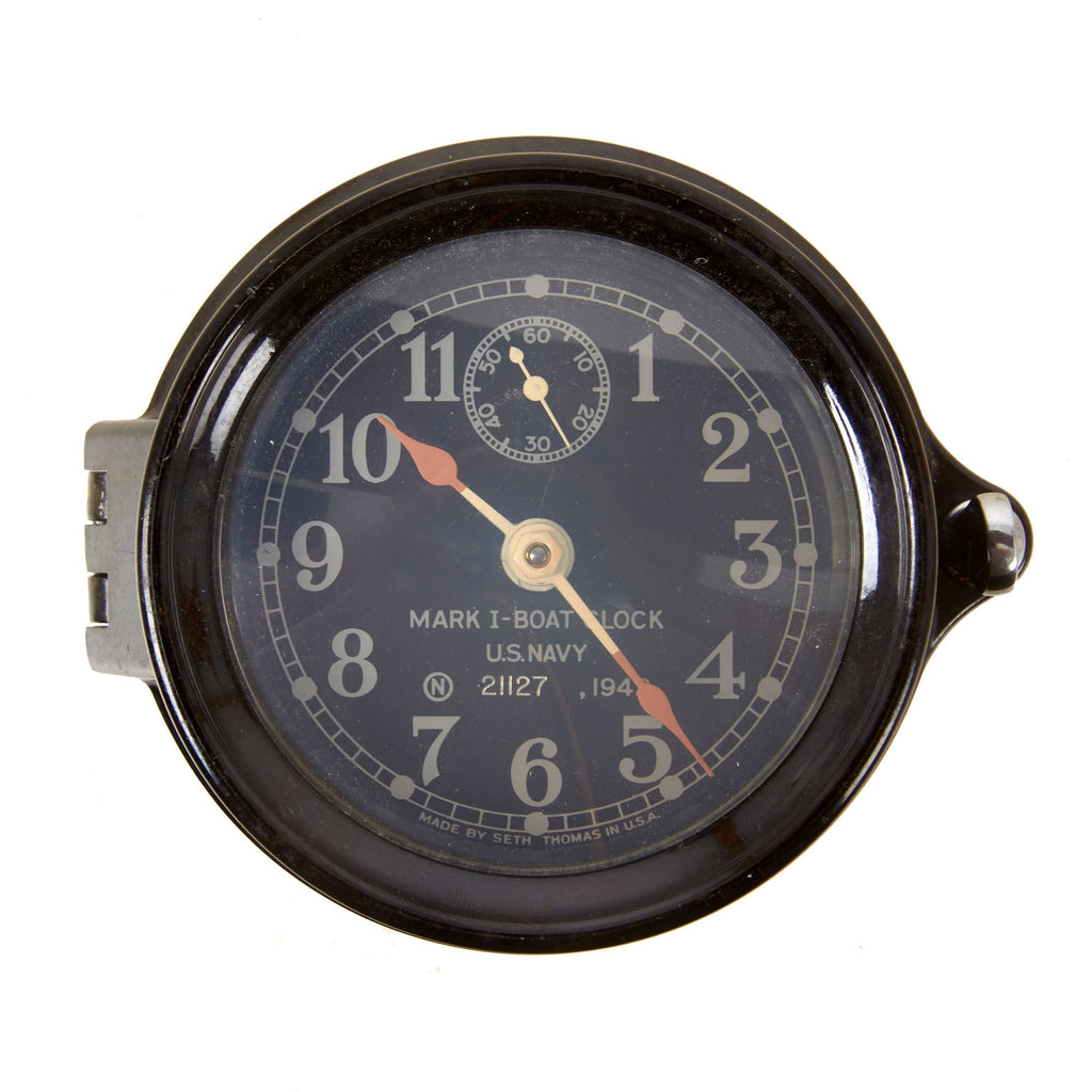 Original WWII U.S. Navy Type Mark I Boat Clock by Seth Thomas with