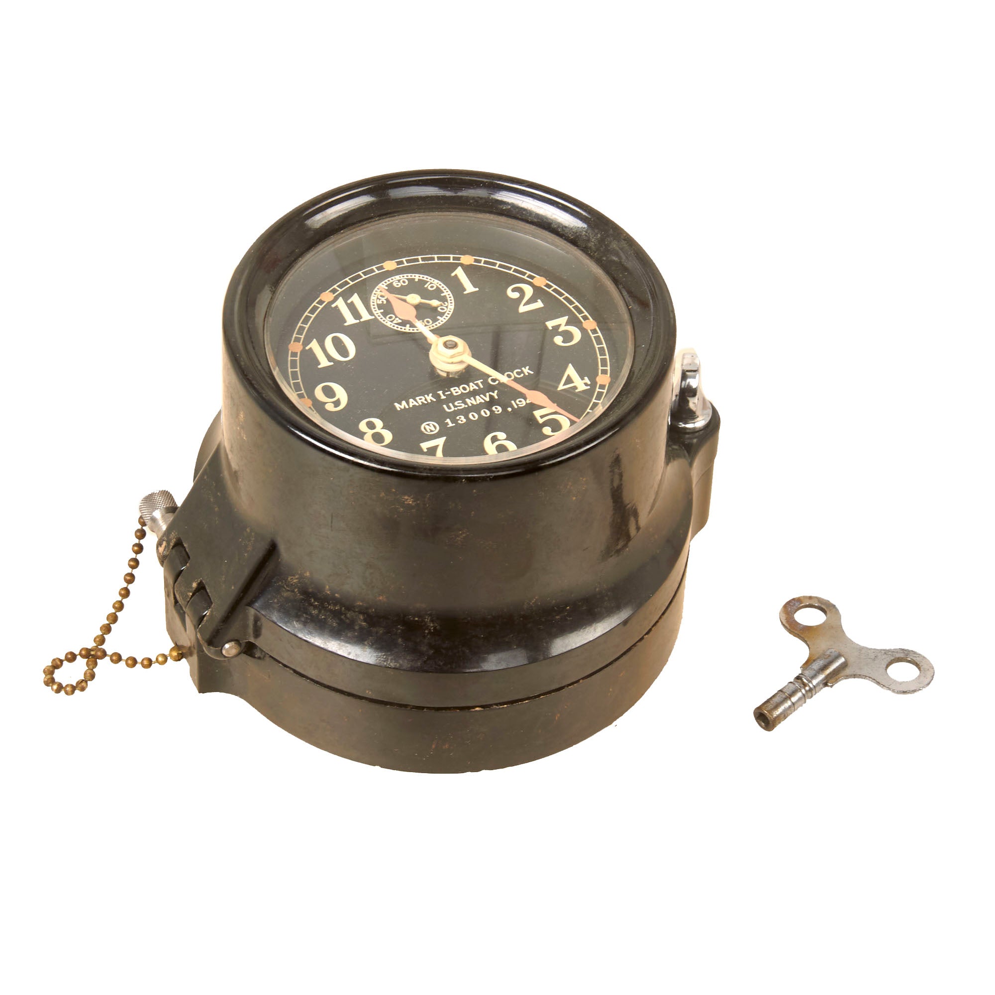 Original WWII U.S. Navy Type Mark I Boat Clock by Seth Thomas with