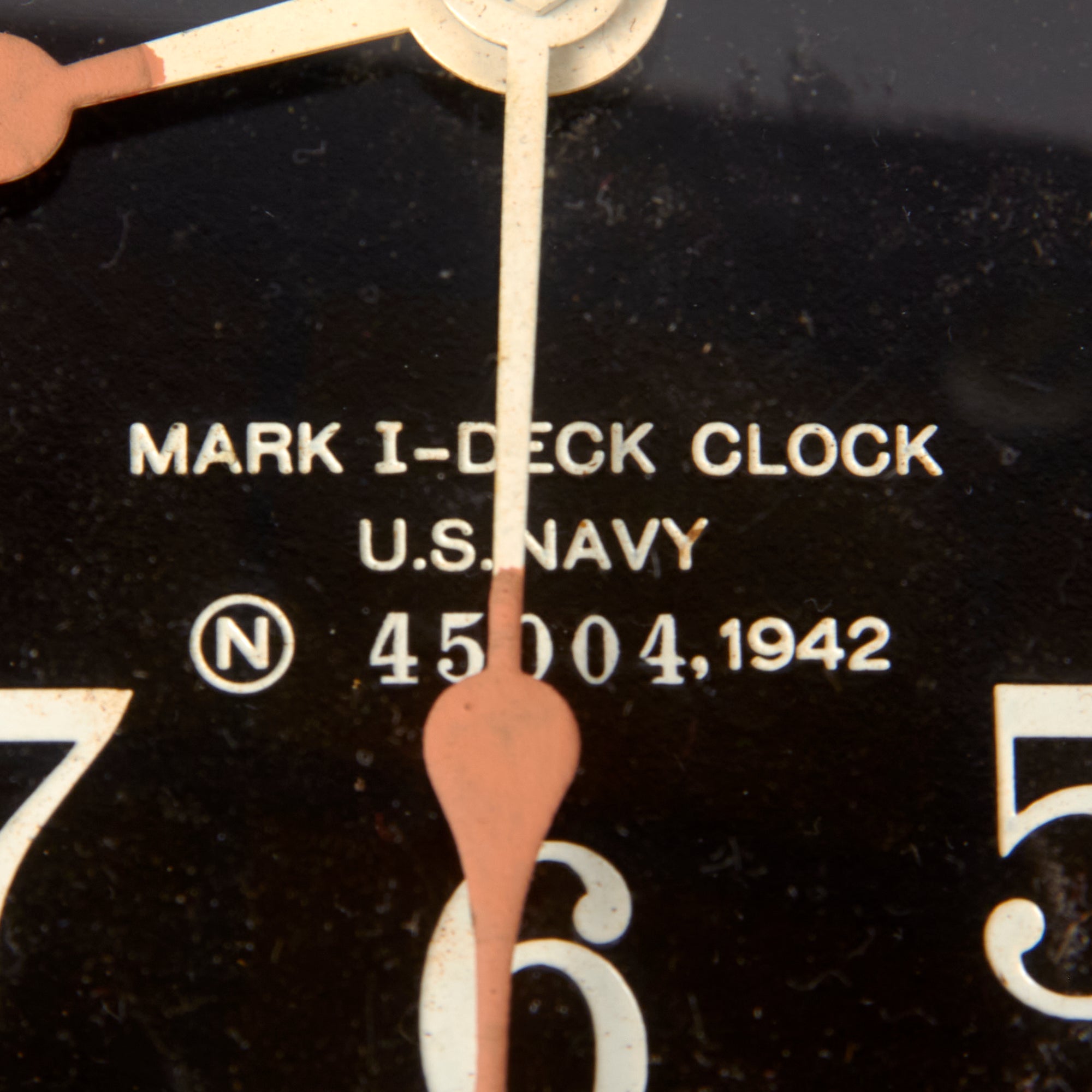 Original WWII U.S. Navy Type Mark I Deck Clock by Seth Thomas With