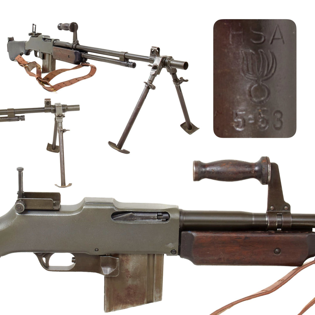 Original U.S. WWII Korean War BAR Browning M1918A2 Display Gun with Non-Firing Aluminum Receiver - H.S.A. Barrel Dated 5-53 Original Items