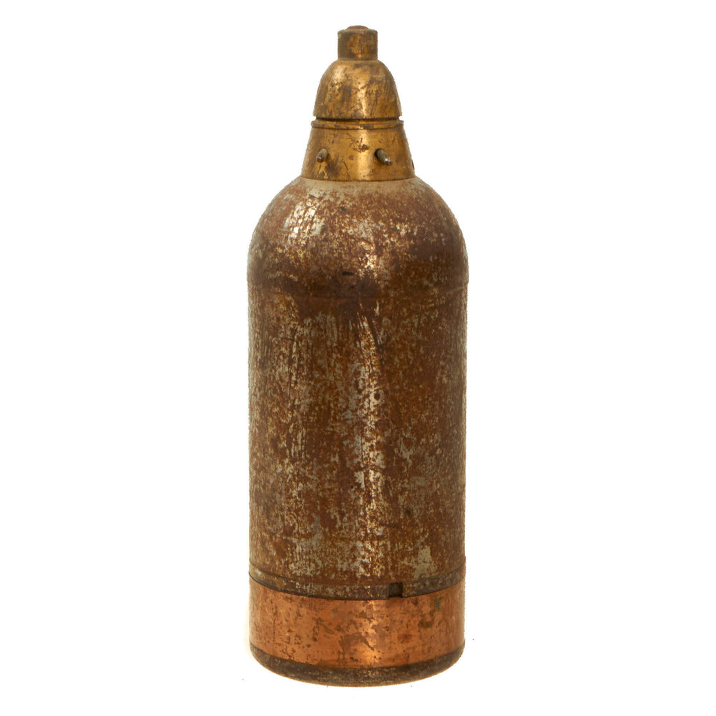 Original Japanese WWII Inert Type 89 Knee Mortar 50mm Grenade Discharger Inert Round - Missing Paint - Dated 1941 Original Items