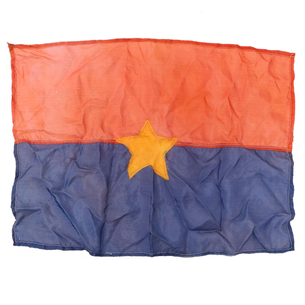 Original Vietnam War North Vietnamese Army Small Multi-Piece Silk Viet Cong Flag - 13½ x 19” Original Items