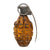 Original U.S. WWII Inert MkII Yellow Early War High Explosive Pineapple Grenade with M10A2 Fuze in Husk Original Items