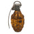 Original U.S. WWII Inert MkII Yellow Early War High Explosive Pineapple Grenade with M10A2 Fuze in Husk Original Items
