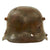 Original Imperial German WWI M1916 Shrapnel-Damaged Stahlhelm Helmet Sent Home by U.S. Soldier with Address on Detached Liner Pads - Stamped BF 64 Original Items