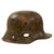 Original Imperial German WWI M1916 Shrapnel-Damaged Stahlhelm Helmet Sent Home by U.S. Soldier with Address on Detached Liner Pads - Stamped BF 64 Original Items