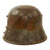 Original Imperial German WWI M1916 Shrapnel-Damaged Stahlhelm Helmet Sent Home by U.S. Soldier with Address on Detached Liner Pads - Stamped BF 64 Original Items