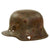 Original Imperial German WWI M1916 Shrapnel-Damaged Stahlhelm Helmet Sent Home by U.S. Soldier with Address on Detached Liner Pads - Stamped BF 64 Original Items