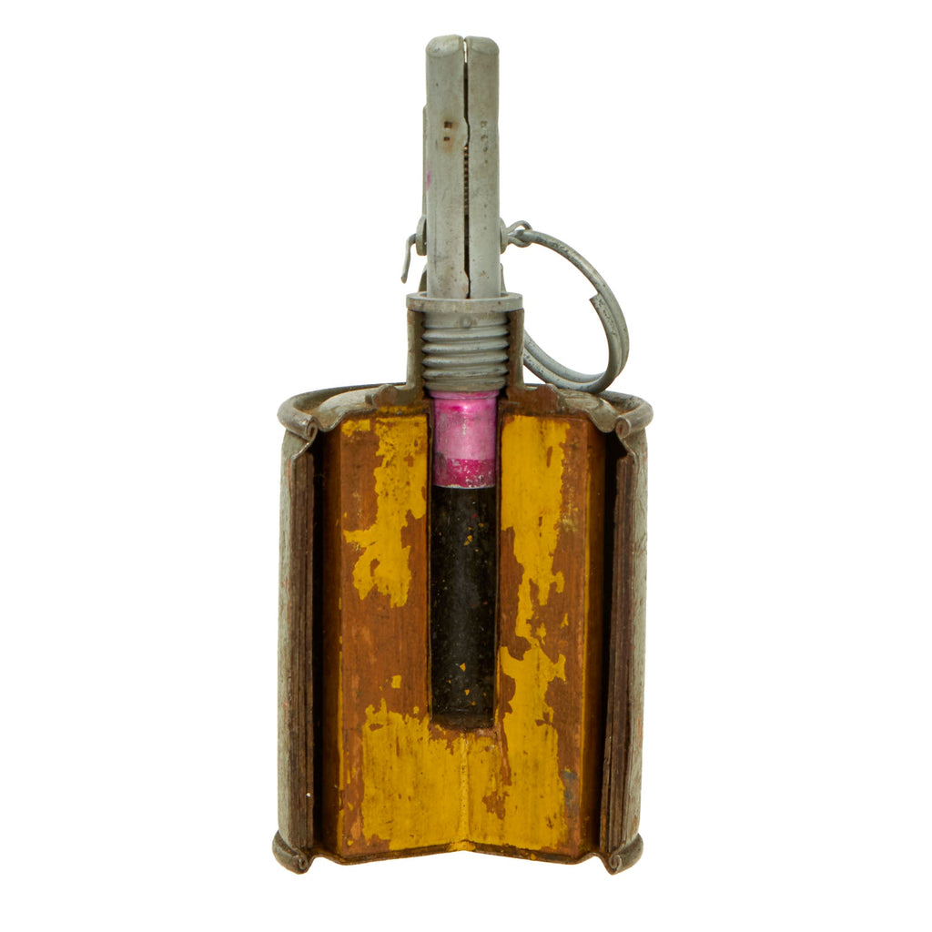 Original Soviet WWII Era INERT RG-42 Cutaway Visual Training Grenade Original Items
