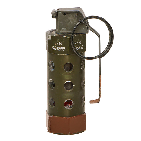 Original U.S. Modern Inert XM84 Stun Grenade with Pull Ring - Good Markings Original Items