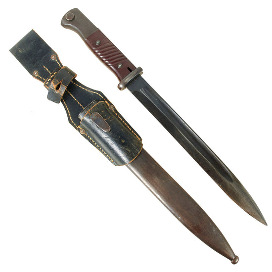 Original German WWII 1944 Dated 98k Bayonet by E. & F. Hörster with Scabbard & Frog - Matching Serial 1814 a Original Items