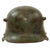 Original German WWI U.S. 32nd Division-Captured Splotch Camouflage-Painted M16 Stahlhelm Helmet Sent Home by Distinguished Service Cross & Croix de Guerre Recipient Sergeant Ted Gariepy - Outstanding Original Items