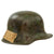 Original German WWI U.S. 32nd Division-Captured Splotch Camouflage-Painted M16 Stahlhelm Helmet Sent Home by Distinguished Service Cross & Croix de Guerre Recipient Sergeant Ted Gariepy - Outstanding Original Items
