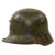 Original German WWI U.S. 32nd Division-Captured Splotch Camouflage-Painted M16 Stahlhelm Helmet Sent Home by Distinguished Service Cross & Croix de Guerre Recipient Sergeant Ted Gariepy - Outstanding Original Items