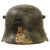 Original Imperial German WWI M16 Stahlhelm Helmet Shell with Panel Camouflage Paint & M17 Liner Band by Gebrüder Bing A.G. - Very Rare Maker Original Items
