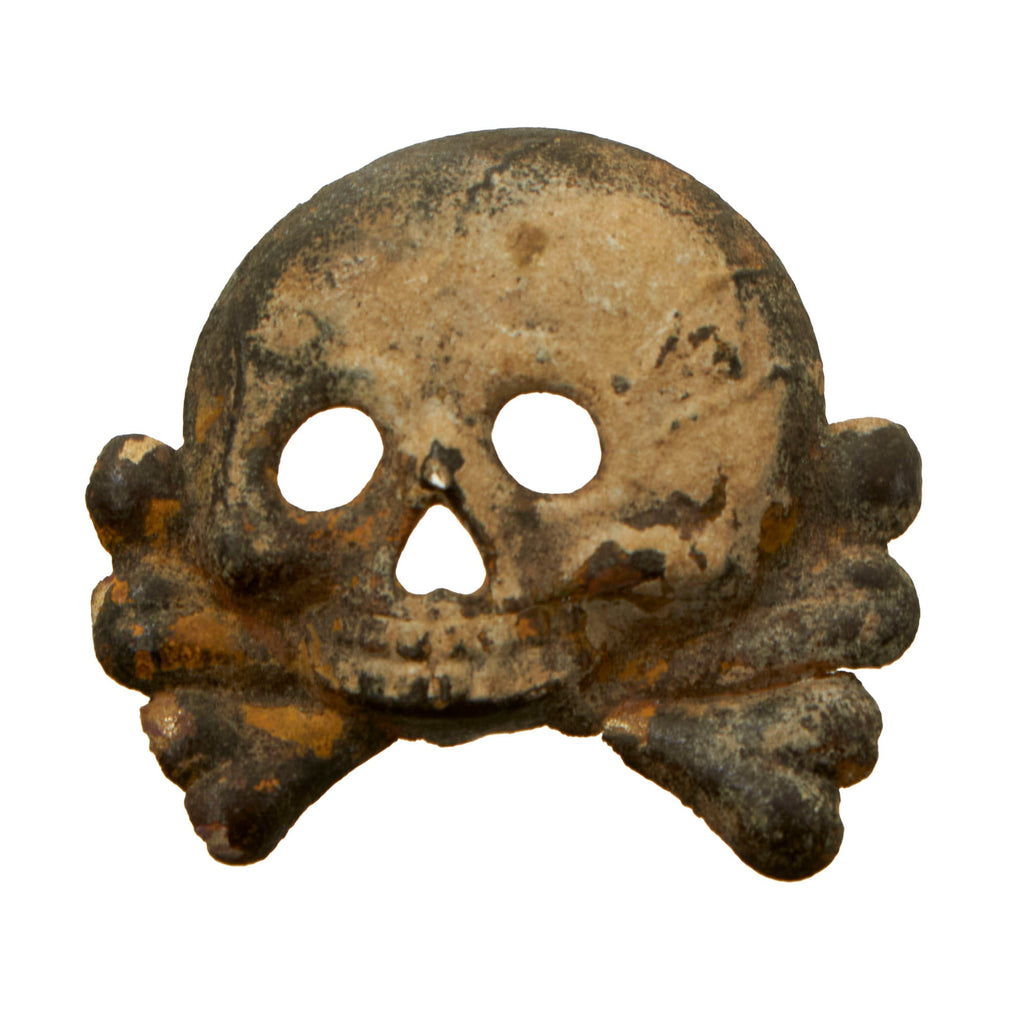 Original German Pre WWII Early SS "Danziger" Style Totenkopf "Death's Head" Cap Badge Original Items