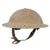 Original British WWII South African Manufactured Desert Tan Brodie MkII Steel Helmet with Drilled Holes for Net & Liner by Jager Rand - Dated 1940