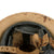 Original British WWII South African Manufactured Desert Tan Brodie MkII Steel Helmet with Drilled Holes for Net & Liner by Jager Rand - Dated 1940