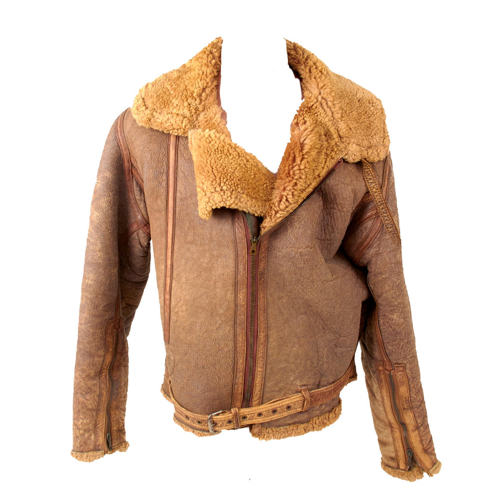 Original British WWII Irvin Sheepskin Flying Jacket - Rare Original Items