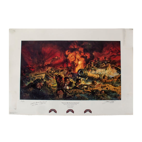 Original Signed Limited Edition Print: “Though I Be The Lone Survivor” by James Dietz Signed by Warren “Bing” Evans - 20 1/2 x 29 3/4” - 501/750 Original Items