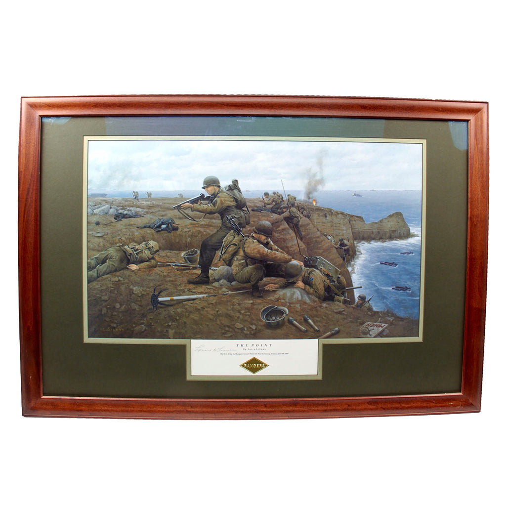 Original Signed Limited Edition Print: Framed “The Point” by Larry Selman, Signed by First Sergeant Lawrence Lomell - 27 1/4 x 39 1/4” Original Items