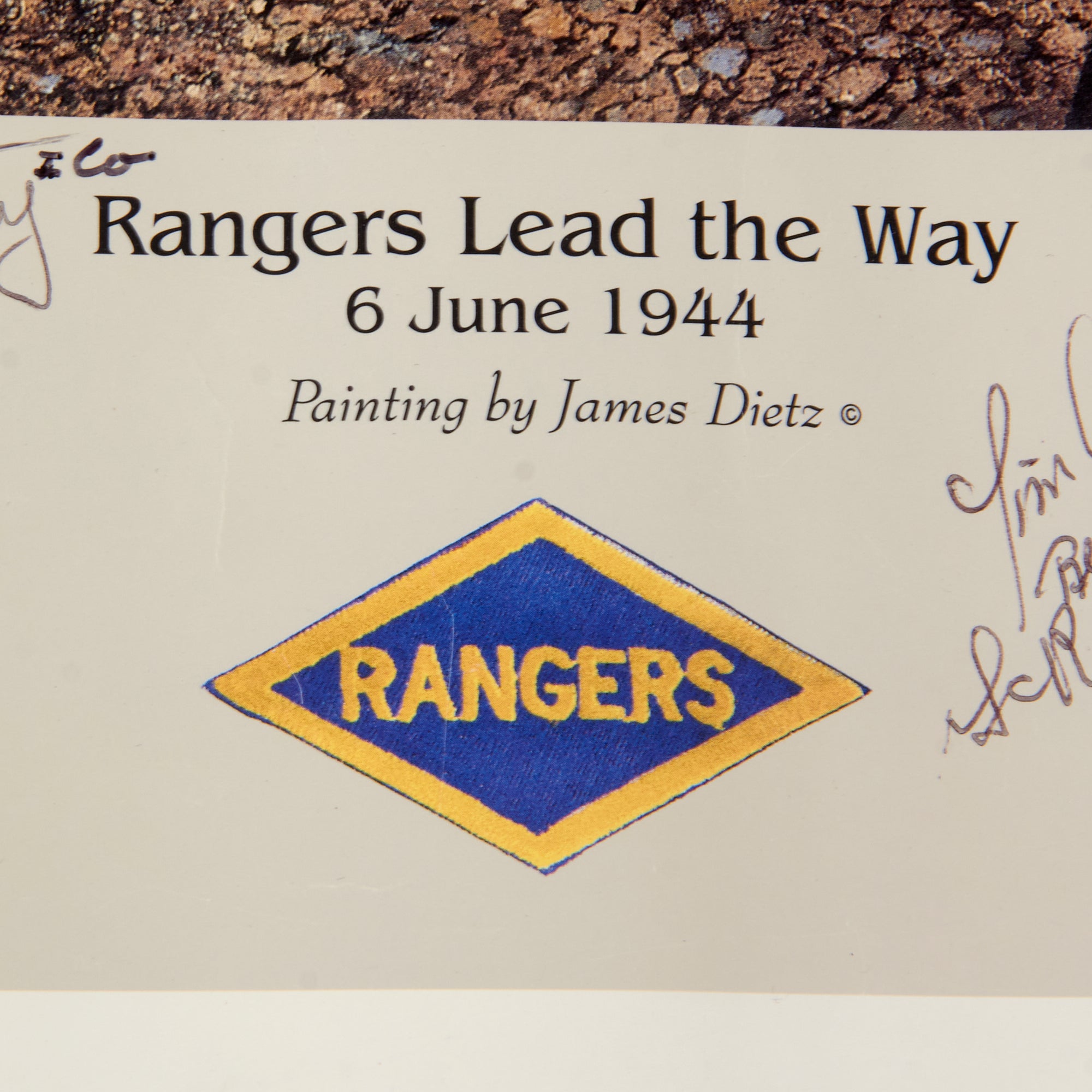 Original Signed Print: “Rangers Lead the Way 6 June 1944” by James