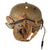 Original U.S. WWII M38 Tanker Helmet by Rawlings with T-17-D Handset, R-14 Headphones, Throat Mic and Early Polaroid Goggles Original Items
