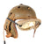 Original U.S. WWII M38 Tanker Helmet by Rawlings with T-17-D Handset, R-14 Headphones, Throat Mic and Early Polaroid Goggles Original Items