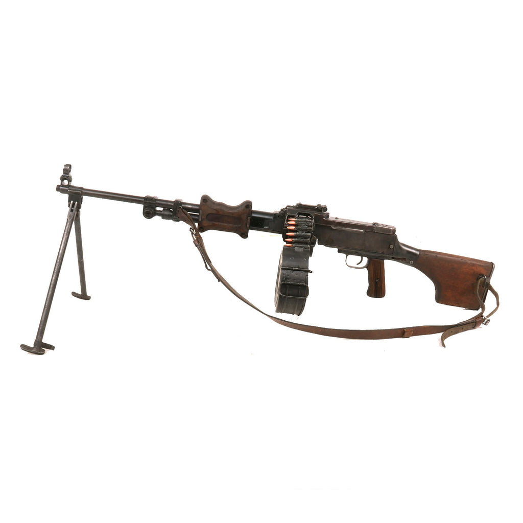 Original Cold War Soviet RPD 44 7.62mm Display Light Machine Gun by Kovrov Arsenal with Belt Drum and Accessories - Dated 1951 Original Items