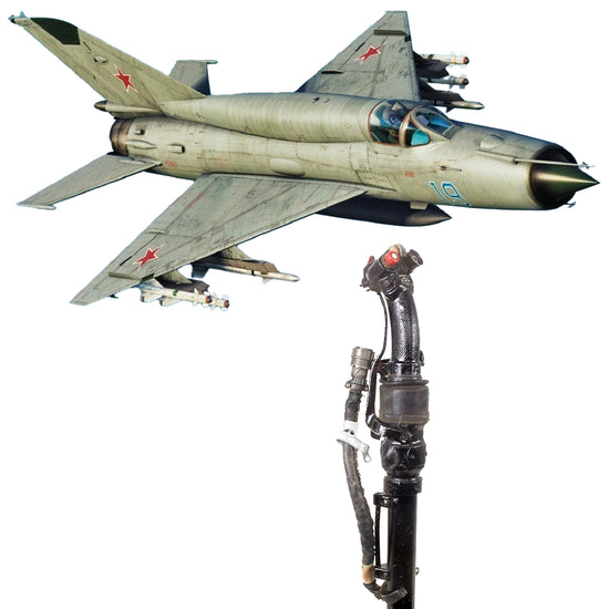 Original Soviet Cold War Mikoyan-Gurevich MiG-21 Supersonic Jet Fighter Control Stick Assembly with Wiring Original Items