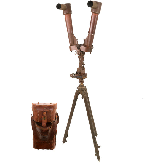 Original Japanese WWII 15 x 3° Rabbit Ear Periscope with Level & Tripod in Original Cases Original Items
