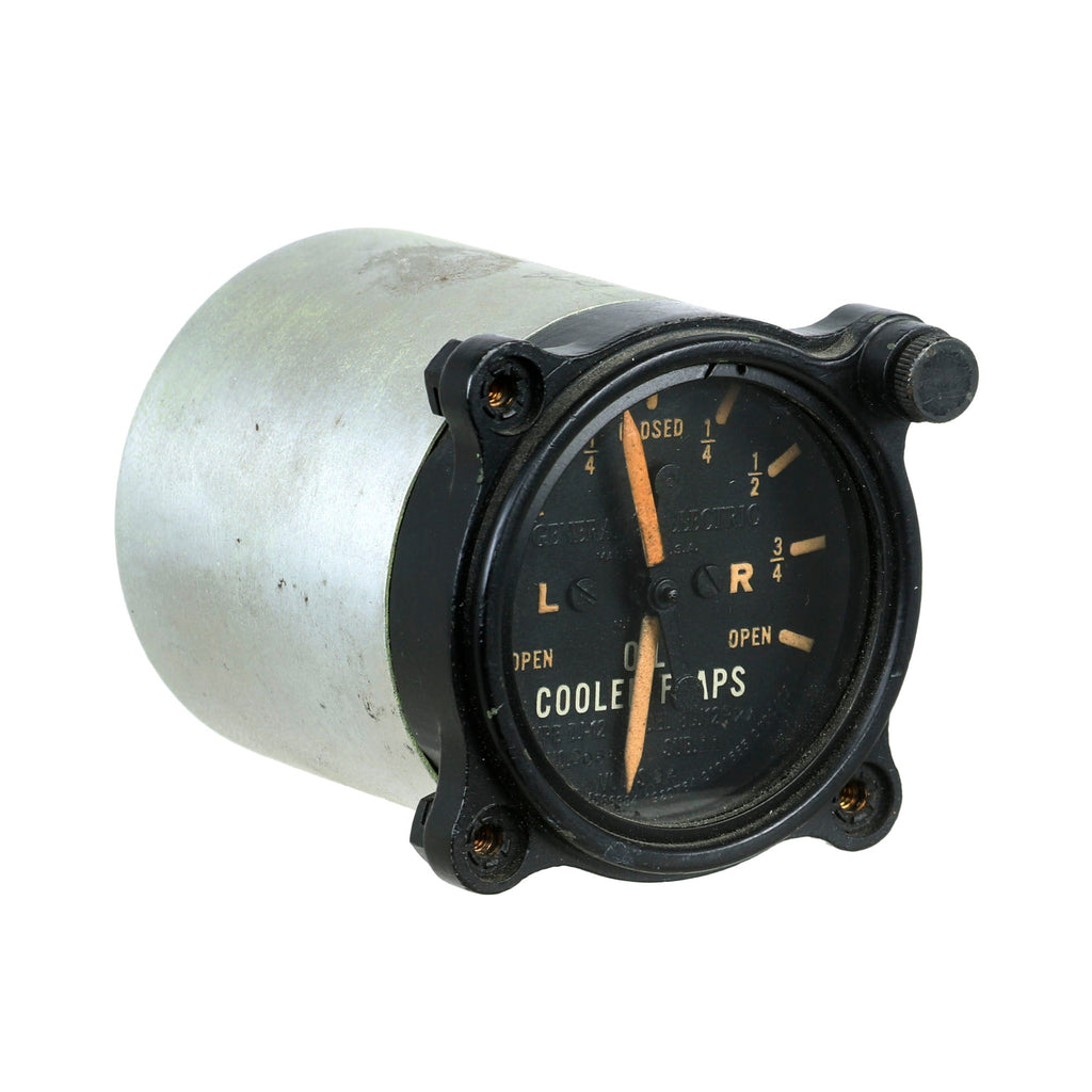 Original U.S. WWII Lockheed P-38 Cooler Flaps Gauge by General Electric Original Items