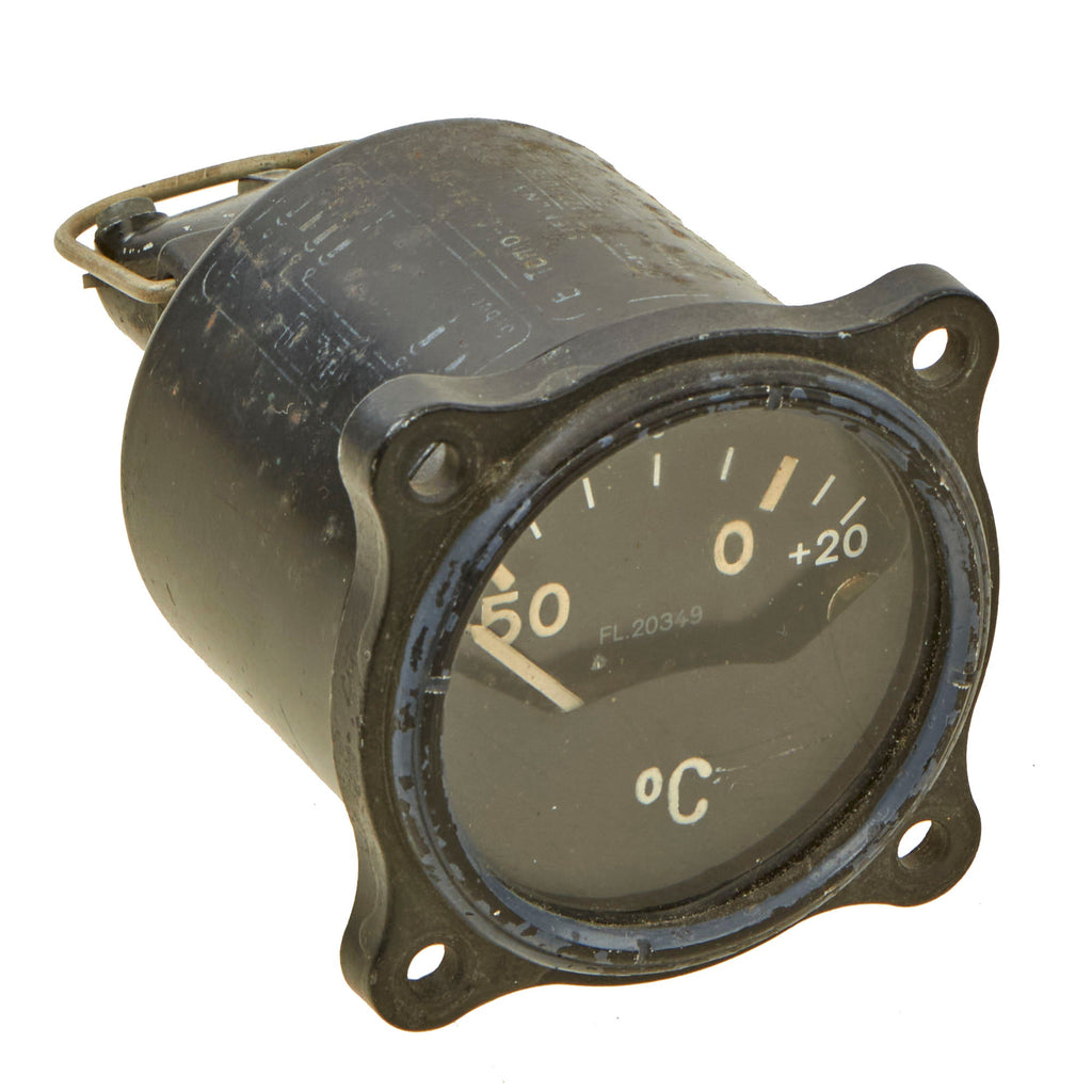 Original German WWII Luftwaffe Aircraft External Temperature Gauge with Intact Plug by Siemens & Halske AG - Fl. 20349 Original Items