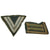 Original German WWII Heer Army Jäger NCO Right Collar Tab and Obergefreiter Sleeve Chevrons - Uniform Cut Off Original Items