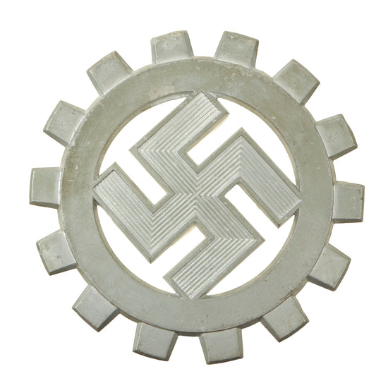 Original German WWII DAF Labor Front Aluminum Wall Sign - Deutsche Arbeitsfront Original Items