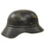 Original German WWII M38 Luftschutz Beaded Gladiator Air Defense Helmet with Single Piece Shell, Liner, and Chinstrap Original Items
