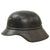 Original German WWII M38 Luftschutz Beaded Gladiator Air Defense Helmet with Single Piece Shell, Liner, and Chinstrap Original Items