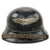 Original German WWII M38 Luftschutz Beaded Gladiator Air Defense Helmet with 56cm Liner and Chinstrap - dated 1939