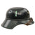 Original German WWII M38 Luftschutz Beaded Gladiator Air Defense Helmet with 56cm Liner and Chinstrap - dated 1939