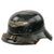 Original German WWII M38 Luftschutz Beaded Gladiator Air Defense Helmet with 56cm Liner and Chinstrap - dated 1939