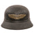 Original German WWII Luftschutz Air Defense M38 Beaded Gladiator Helmet with Single Piece Shell and 56cm Liner Original Items