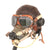 Original British WWII RAF Type C Leather Flying Helmet with Mk. VIII Goggles & Type E* Oxygen Mask Original Items