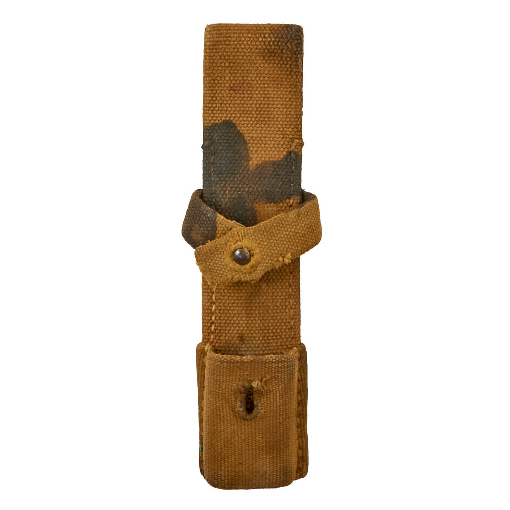 Original German WWII Rare Tropical Afrikakorps DAK Canvas Web Bayonet Frog Original Items