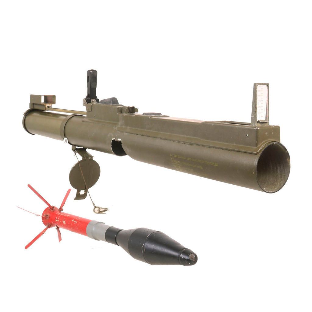 Original U.S. Vietnam War Era Early M72A2 Light Anti-Armor Weapon “LAW” Tube with Rare Inert Round - INERT Original Items