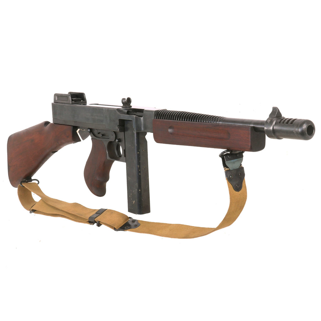 Original U.S. WWII Thompson M1928A1 Display Submachine Gun Serial NO.S-321407 - Original WW2 Parts Original Items