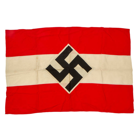 Original German WWII HJ National Youth Organization Company Parade Flag - 31" x 45 ½" Original Items