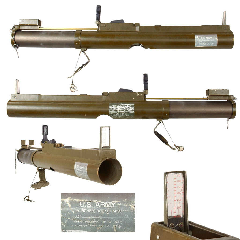 Original U.S. Vietnam War M72 Light Anti-Armor Weapon “LAW” Tube Converted to M190 Subcaliber Trainer - With M73 Insert Original Items